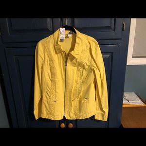 Woman’s yellow jacket